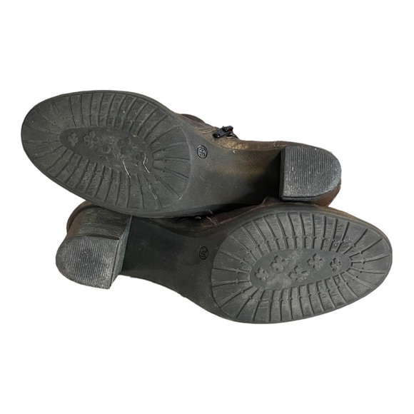 Women’s black leather booties ankle boots size : EU 38 US 7 - Picture 10 of 12